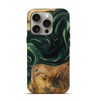 iPhone 16 Pro Wood Live Edge Phone Case - Nert (Green, 731406)