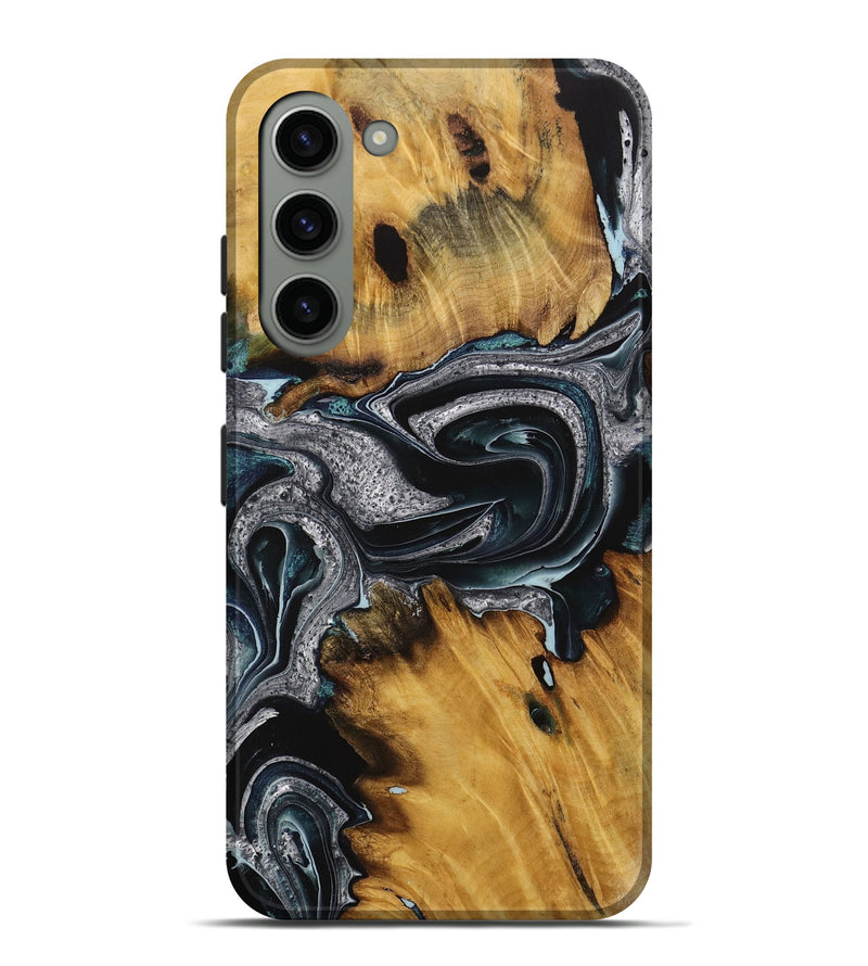 Galaxy S23 Plus Wood Live Edge Phone Case - Keshaun (Blue, 731407)