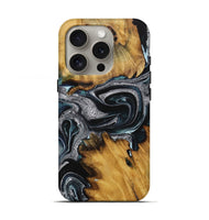 iPhone 16 Pro Wood Live Edge Phone Case - Keshaun (Blue, 731407)