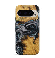 Pixel 9 Pro Wood Live Edge Phone Case - Keshaun (Blue, 731407)