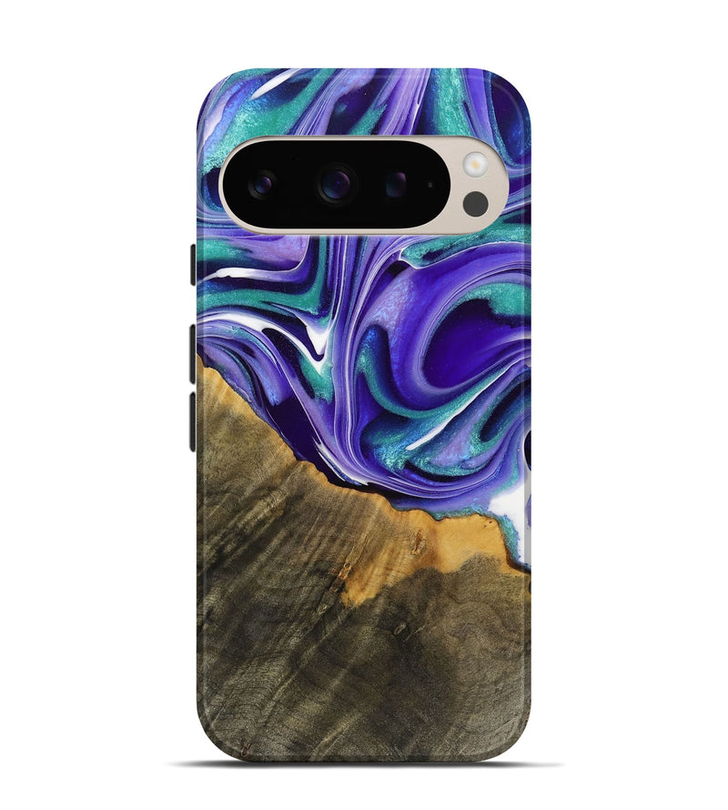 Pixel 9 Wood Live Edge Phone Case - Jeromy (Purple, 731414)