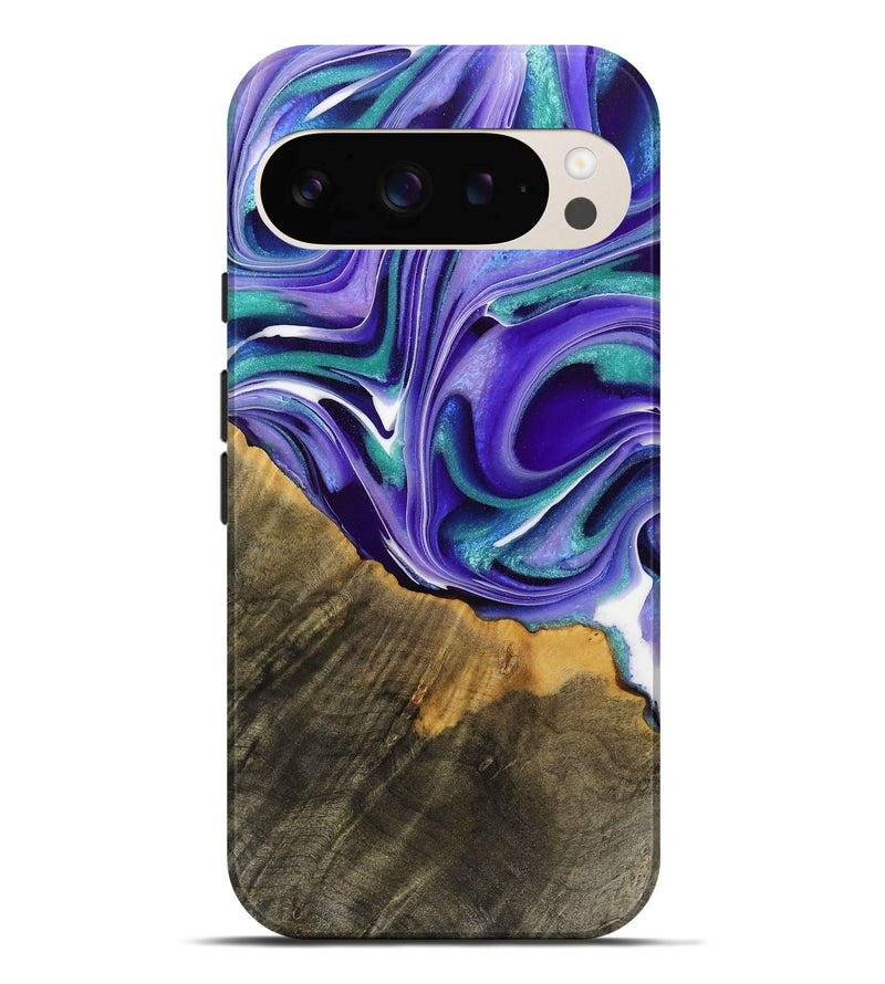 Pixel 9 Pro XL Wood Live Edge Phone Case - Jeromy (Purple, 731414)