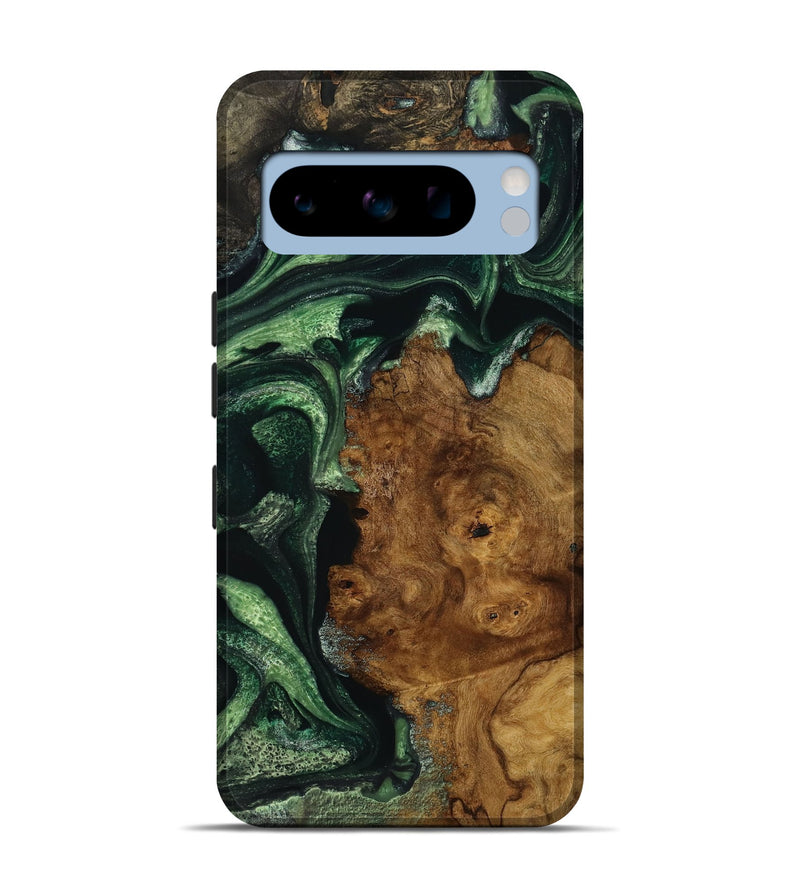 Pixel 8 Pro Wood Live Edge Phone Case - Festus (Green, 731415)