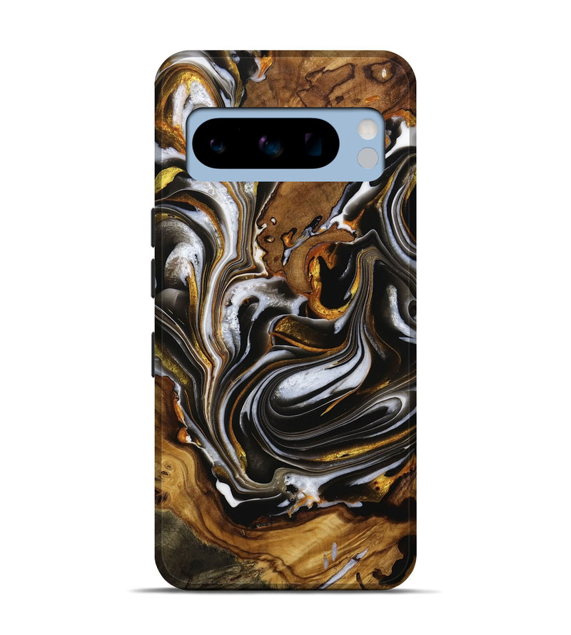 Pixel 8 Pro Wood Live Edge Phone Case - Ananias (Black & White, 731416)