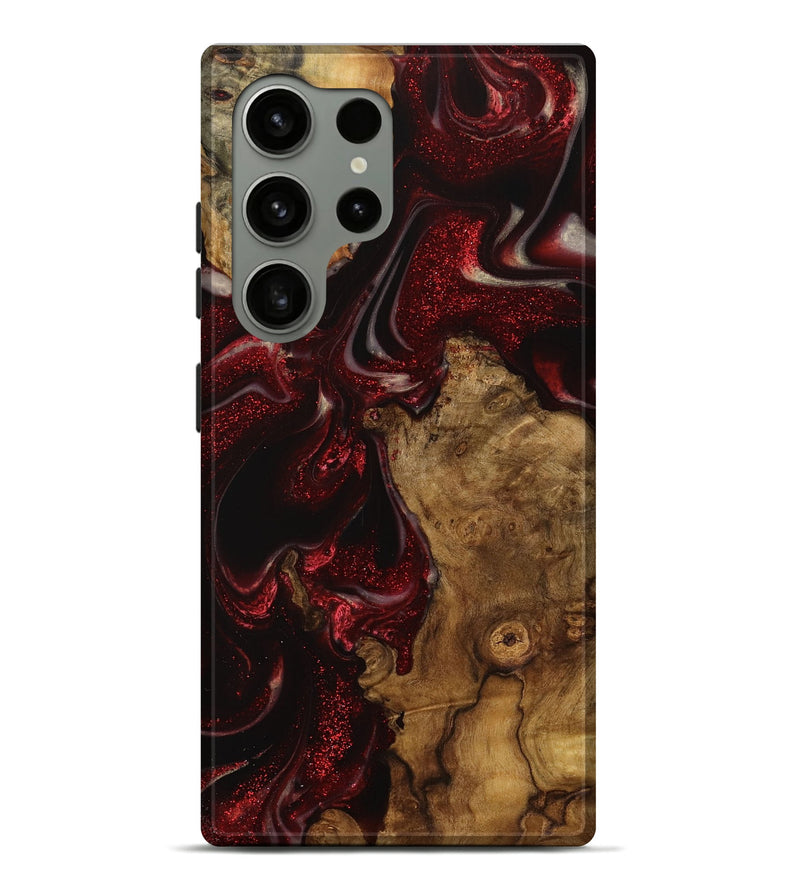 Galaxy S24 Ultra Wood Live Edge Phone Case - Minta (Red, 731417)