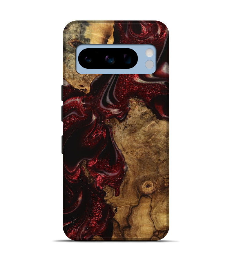 Pixel 8 Pro Wood Live Edge Phone Case - Minta (Red, 731417)