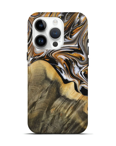 iPhone 15 Pro ResinArt Live Edge Phone Case - Romeo (Black & White, 731419)