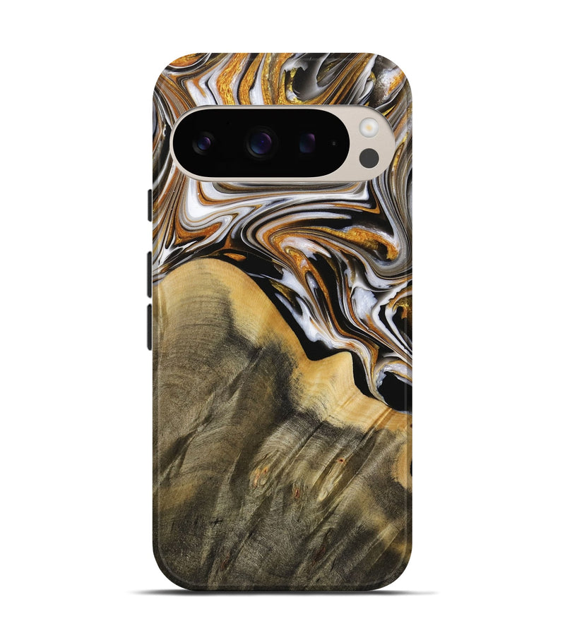 Pixel 9 ResinArt Live Edge Phone Case - Romeo (Black & White, 731419)