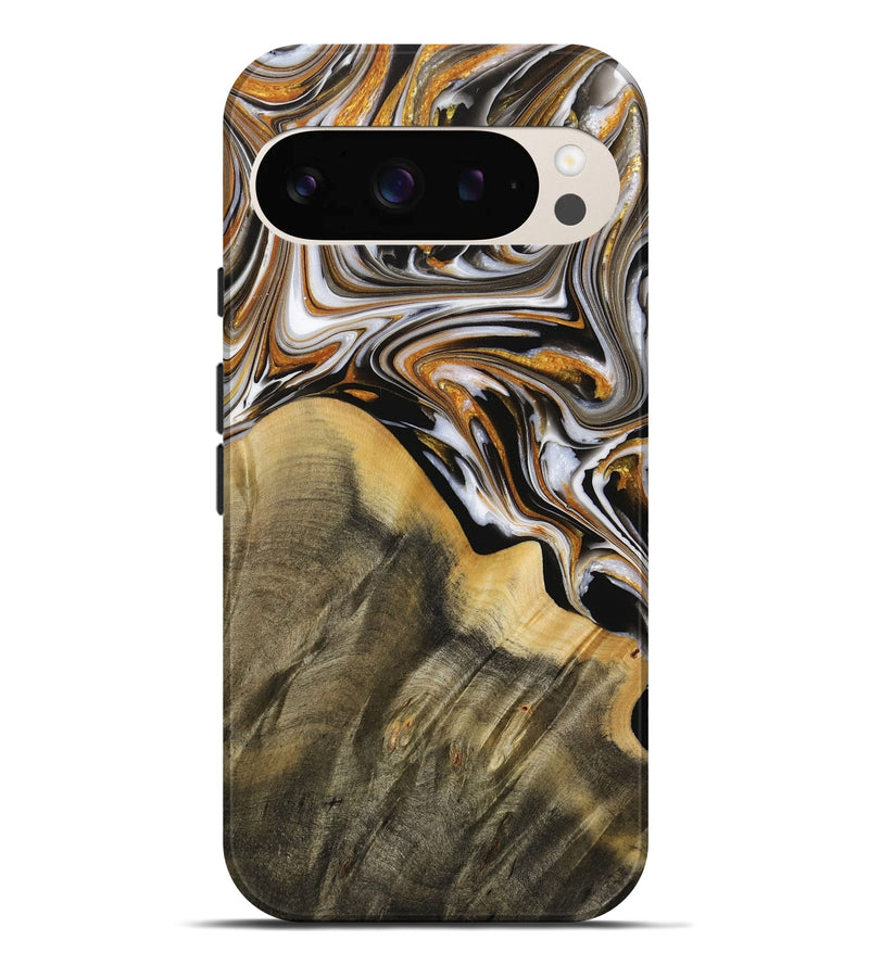 Pixel 9 Pro XL ResinArt Live Edge Phone Case - Romeo (Black & White, 731419)