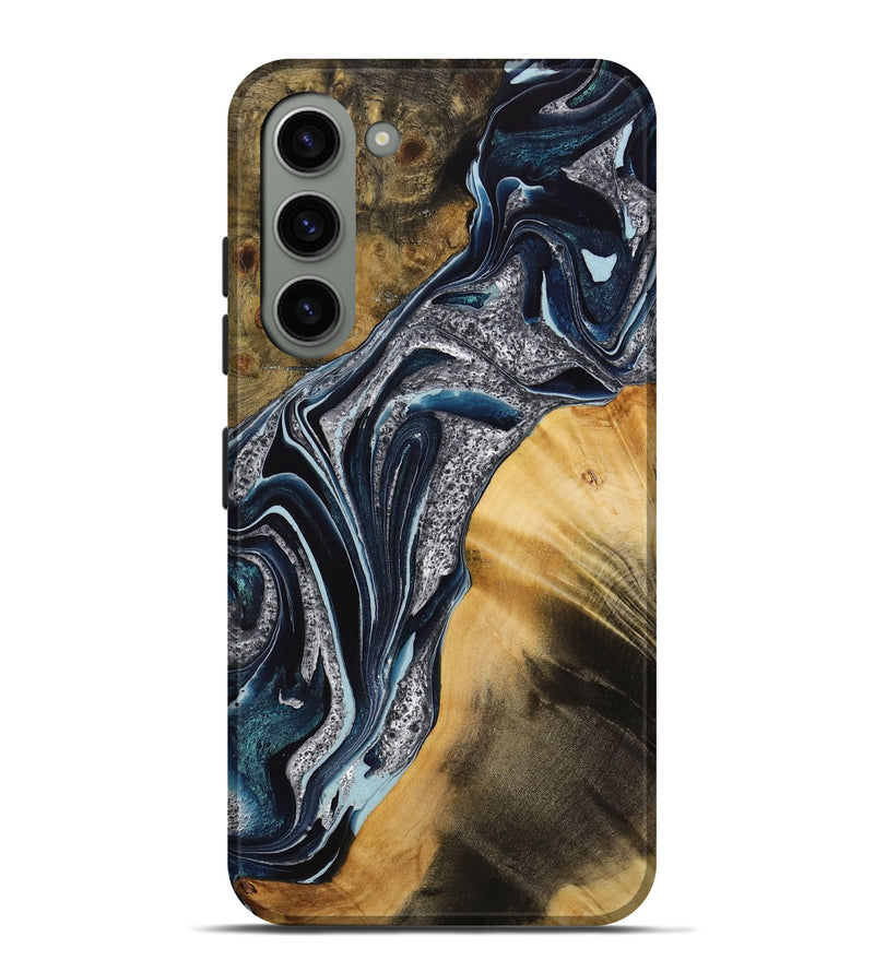 Galaxy S23 Plus Wood Live Edge Phone Case - Nariko (Blue, 731420)