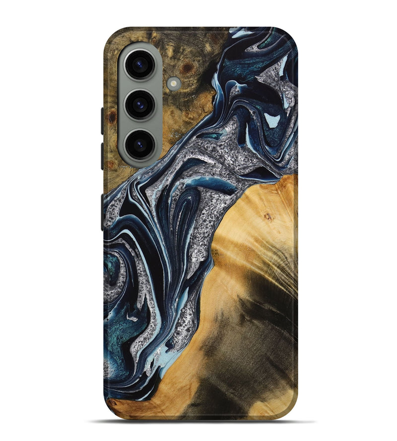 Galaxy S24 Plus Wood Live Edge Phone Case - Nariko (Blue, 731420)