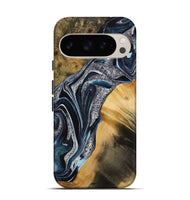 Pixel 9 Pro Wood Live Edge Phone Case - Nariko (Blue, 731420)