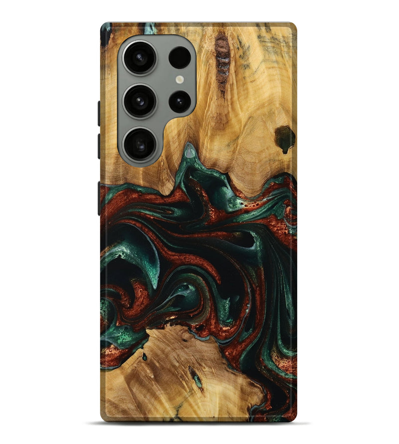 Galaxy S23 Ultra Wood Live Edge Phone Case - Roselia (Green, 731423)