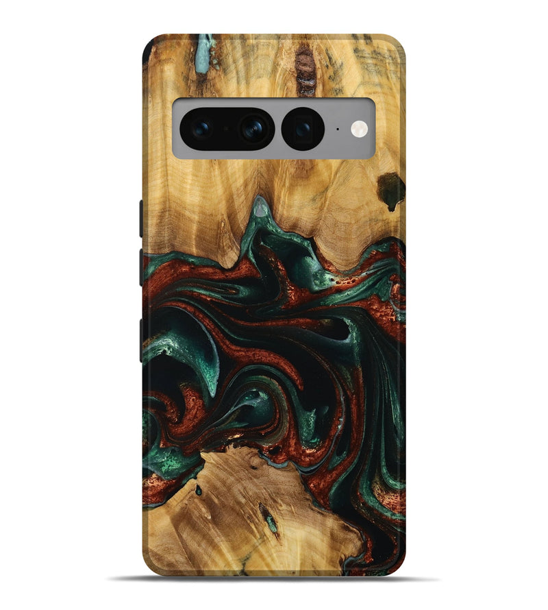 Pixel 7 Pro Wood Live Edge Phone Case - Roselia (Green, 731423)