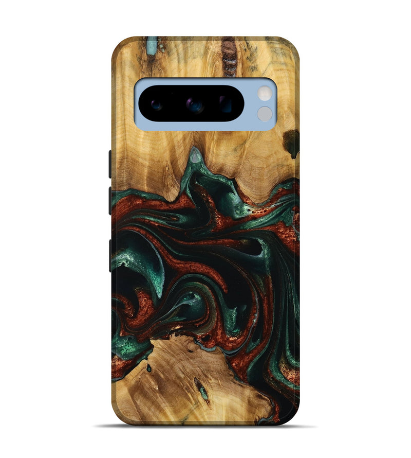 Pixel 8 Pro Wood Live Edge Phone Case - Roselia (Green, 731423)