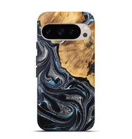 Pixel 9 Pro Wood Live Edge Phone Case - Dael (Blue, 731425)