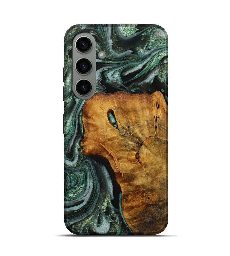 Galaxy S24 Wood Live Edge Phone Case - Flori (Green, 731426)