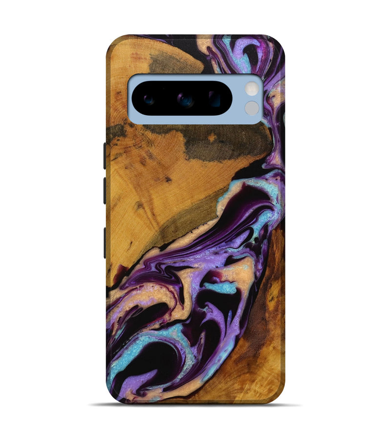 Pixel 8 Pro Wood Live Edge Phone Case - Carita (Purple, 731427)