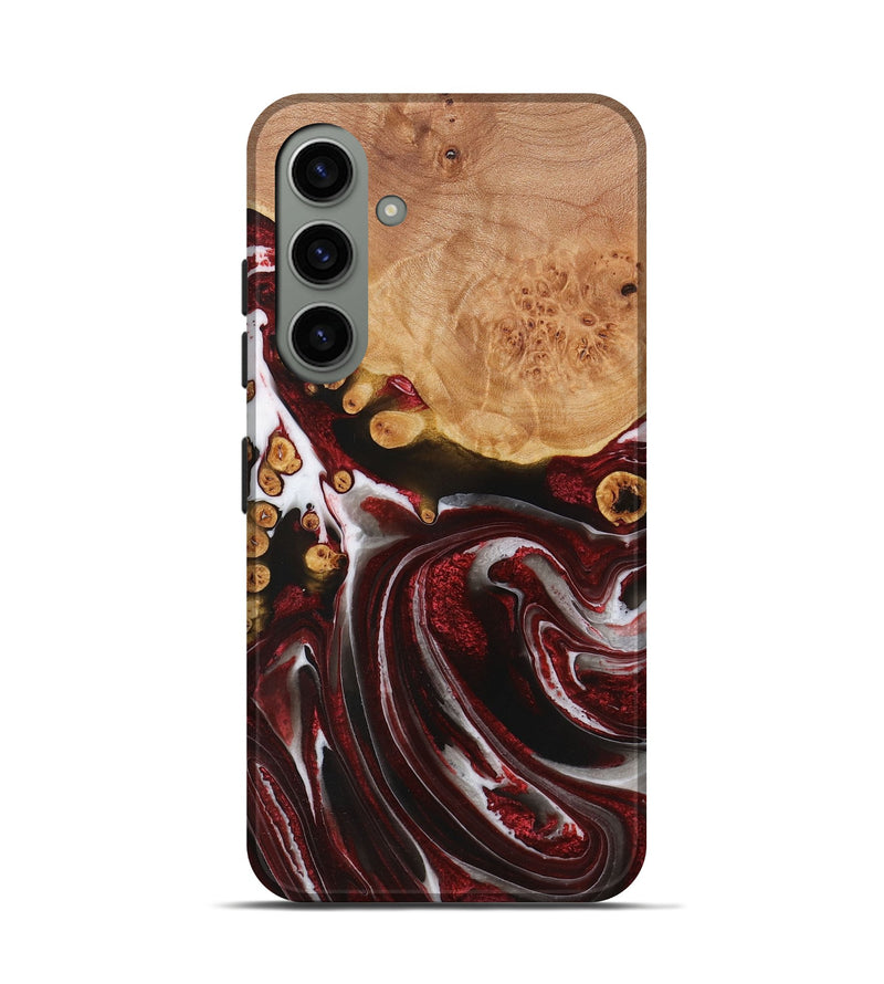 Galaxy S24 Wood Live Edge Phone Case - Elon (Red, 731431)