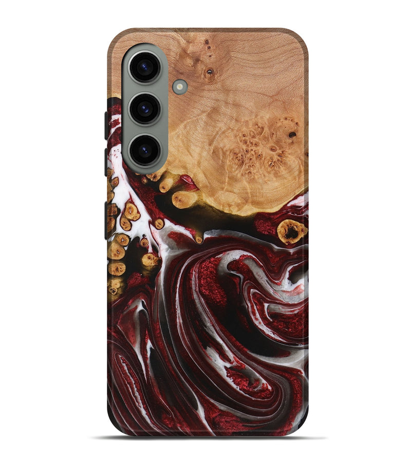 Galaxy S24 Plus Wood Live Edge Phone Case - Elon (Red, 731431)