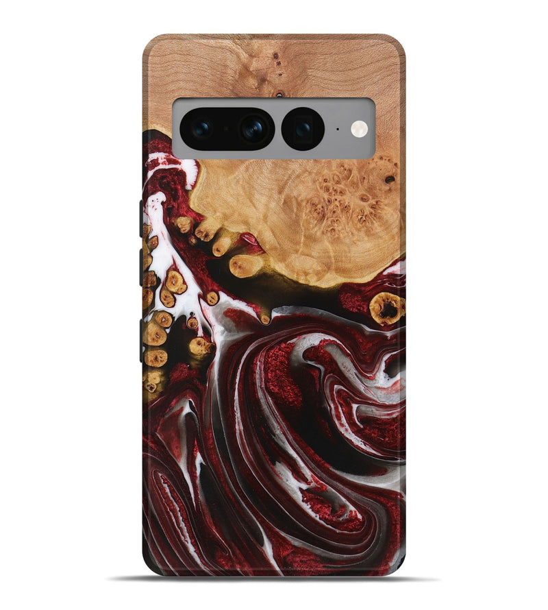 Pixel 7 Pro Wood Live Edge Phone Case - Elon (Red, 731431)