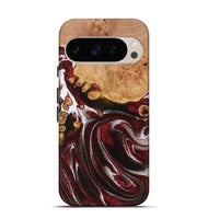 Pixel 9 Pro Wood Live Edge Phone Case - Elon (Red, 731431)