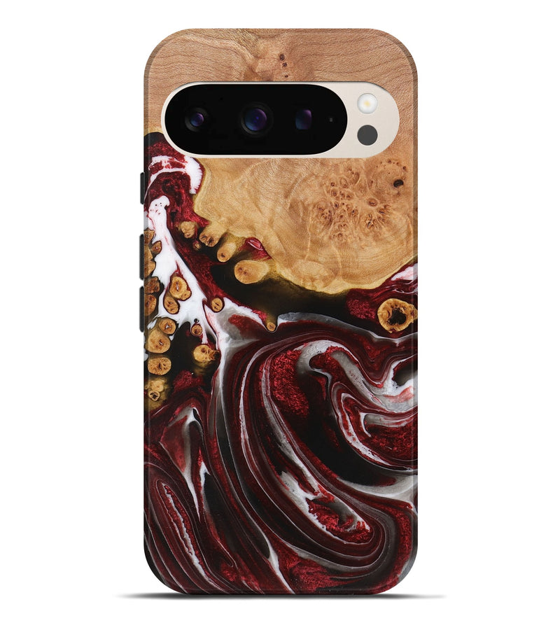 Pixel 9 Pro XL Wood Live Edge Phone Case - Elon (Red, 731431)