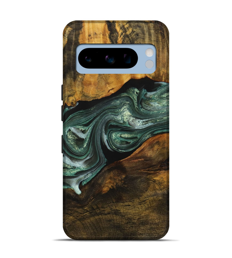 Pixel 8 Pro Wood Live Edge Phone Case - Tyrese (Green, 731438)