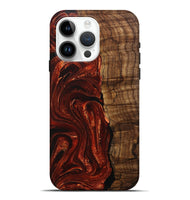 iPhone 15 Pro Max Wood Live Edge Phone Case - Alice (Red, 731439)