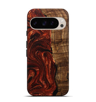 Pixel 9 Pro Wood Live Edge Phone Case - Alice (Red, 731439)