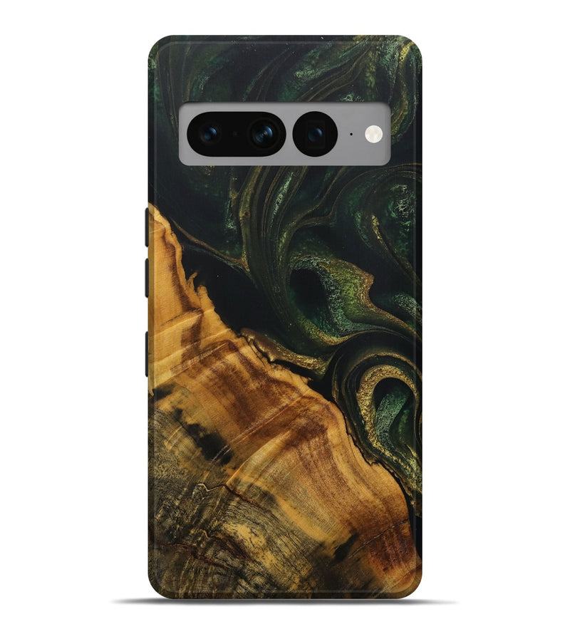 Pixel 7 Pro Wood Live Edge Phone Case - Lynnet (Green, 731440)