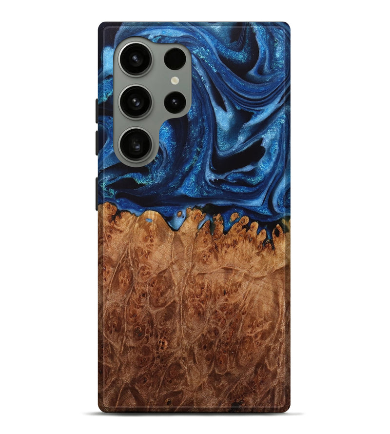 Galaxy S24 Ultra Wood Live Edge Phone Case - Sara (Blue, 731441)