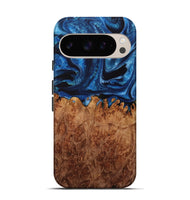 Pixel 9 Pro Wood Live Edge Phone Case - Sara (Blue, 731441)