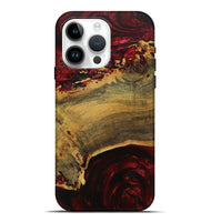 iPhone 15 Pro Max Wood Live Edge Phone Case - Rollie (Red, 731443)