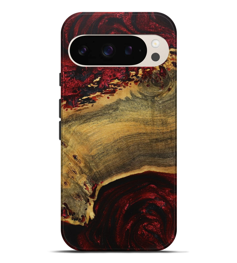 Pixel 9 Pro XL Wood Live Edge Phone Case - Rollie (Red, 731443)