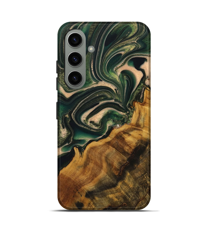 Galaxy S24 Wood Live Edge Phone Case - Caridad (Green, 731445)