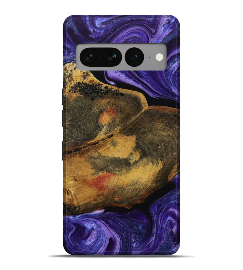 Pixel 7 Pro Wood Live Edge Phone Case - Erlene (Purple, 731446)