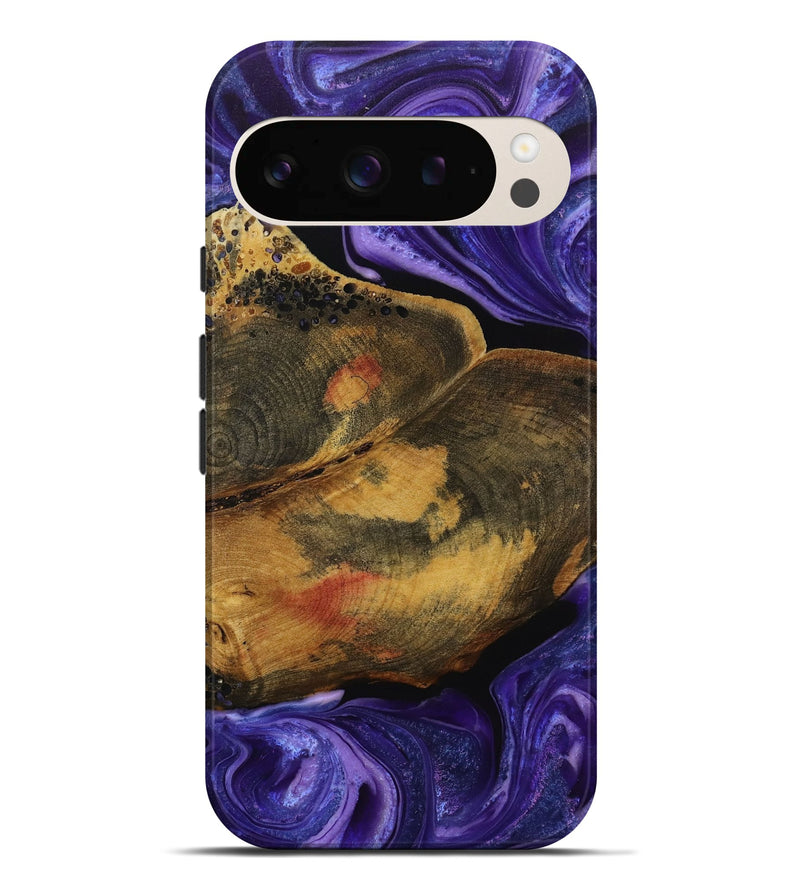 Pixel 9 Pro XL Wood Live Edge Phone Case - Erlene (Purple, 731446)