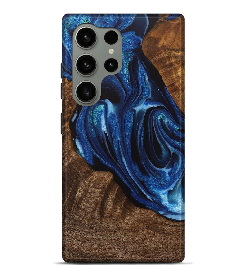 Galaxy S24 Ultra Wood Live Edge Phone Case - Mellie (Blue, 731448)