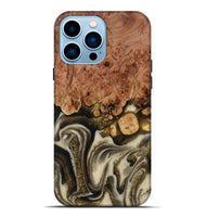 iPhone 14 Pro Max Wood Live Edge Phone Case - Lockie (Black & White, 731452)