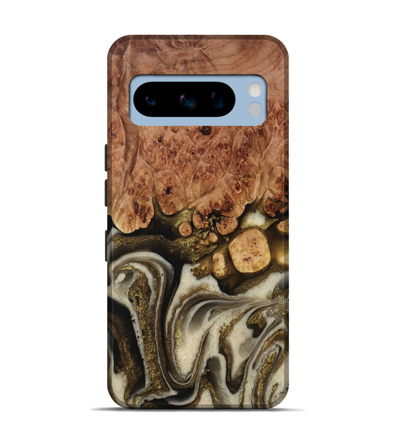 Pixel 8 Pro Wood Live Edge Phone Case - Lockie (Black & White, 731452)