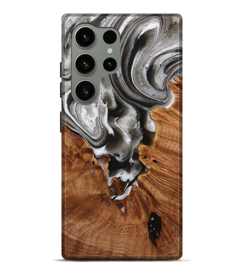 Galaxy S24 Ultra Wood Live Edge Phone Case - Jeramy (Black & White, 731453)