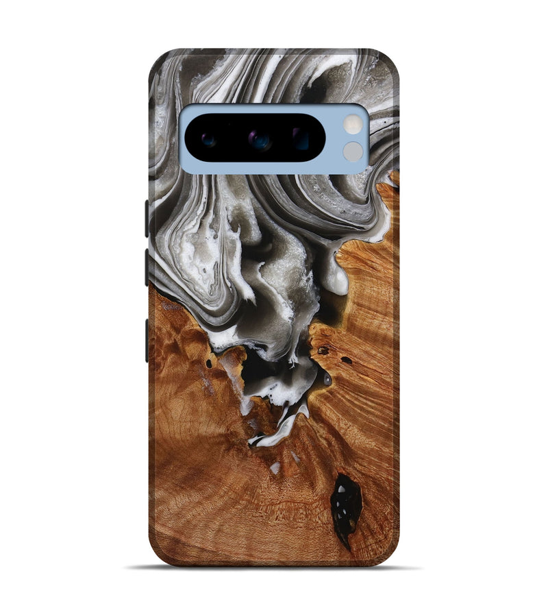 Pixel 8 Pro Wood Live Edge Phone Case - Jeramy (Black & White, 731453)