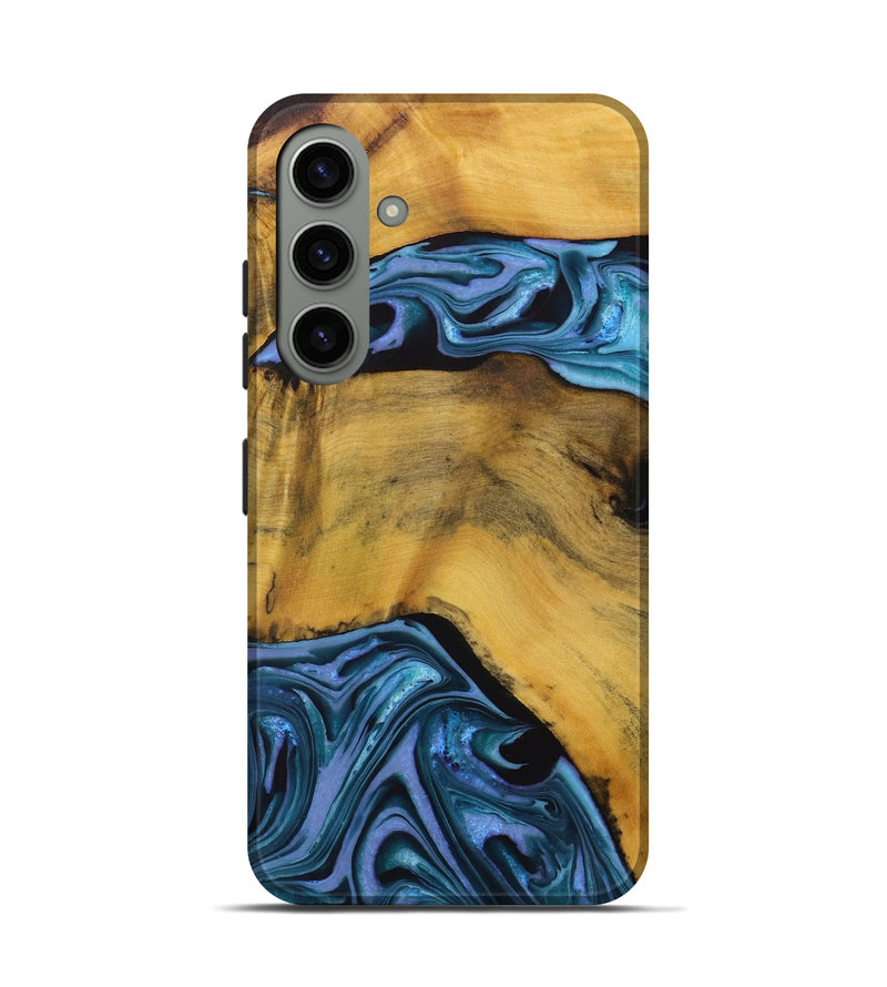 Galaxy S24 Wood Live Edge Phone Case - Gunfer (Blue, 731457)