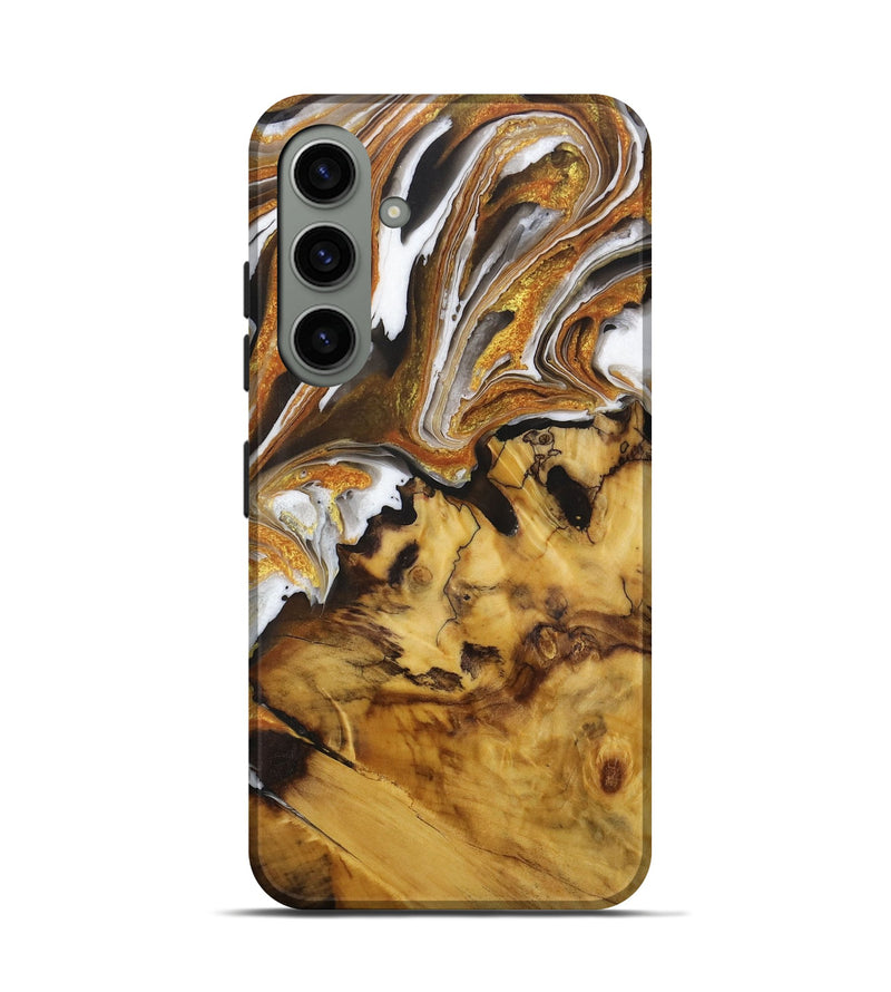 Galaxy S24 Wood Live Edge Phone Case - Ayana (Black & White, 731460)