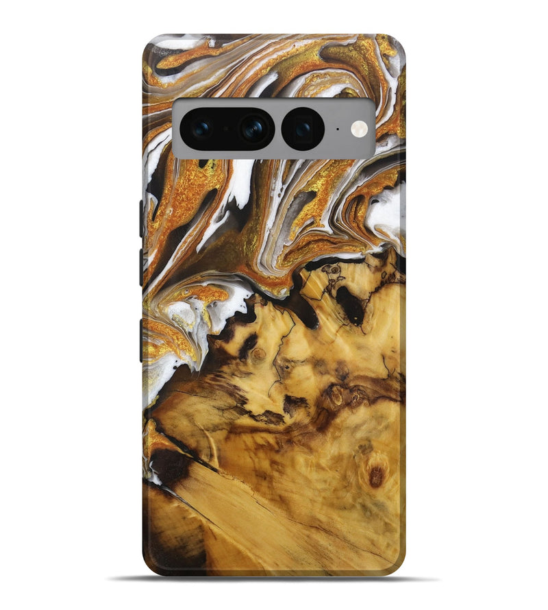 Pixel 7 Pro Wood Live Edge Phone Case - Ayana (Black & White, 731460)