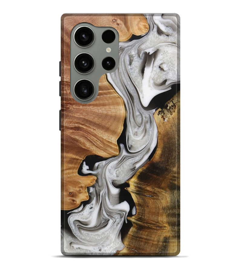 Galaxy S24 Ultra Wood Live Edge Phone Case - Kamlesh (Black & White, 731464)