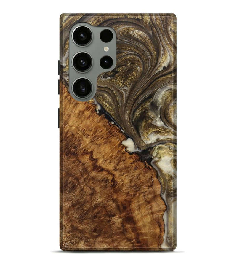 Galaxy S24 Ultra Wood Live Edge Phone Case - Fung (Black & White, 731466)