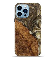 iPhone 14 Pro Max Wood Live Edge Phone Case - Fung (Black & White, 731466)