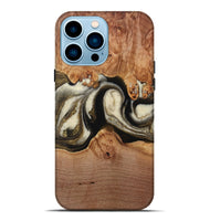 iPhone 14 Pro Max Wood Live Edge Phone Case - Karen (Black & White, 731467)